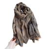 Scarf Female Winter Fringed Shawl Fairy Four-Leaf Clover Versatile Cashmere Thickened Warm And Cold-Proof Scarf Dual-Purpose
