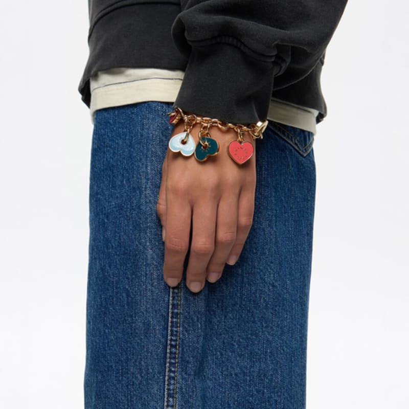 BIMBA Y LOLA [25FW] BIMBA Y LOLA Gold-tone Heart Logo Bracelet B256AIX009MUF