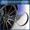 INFINAUTO Hub Centric Ring 72.6mm ID 74.1mm OD Car Wheel Hub Ring ABS Plastic Black 4pcs