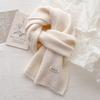 New letter knitted scarf women's winter with wool versatile students warm thickened high-end scarf tide
