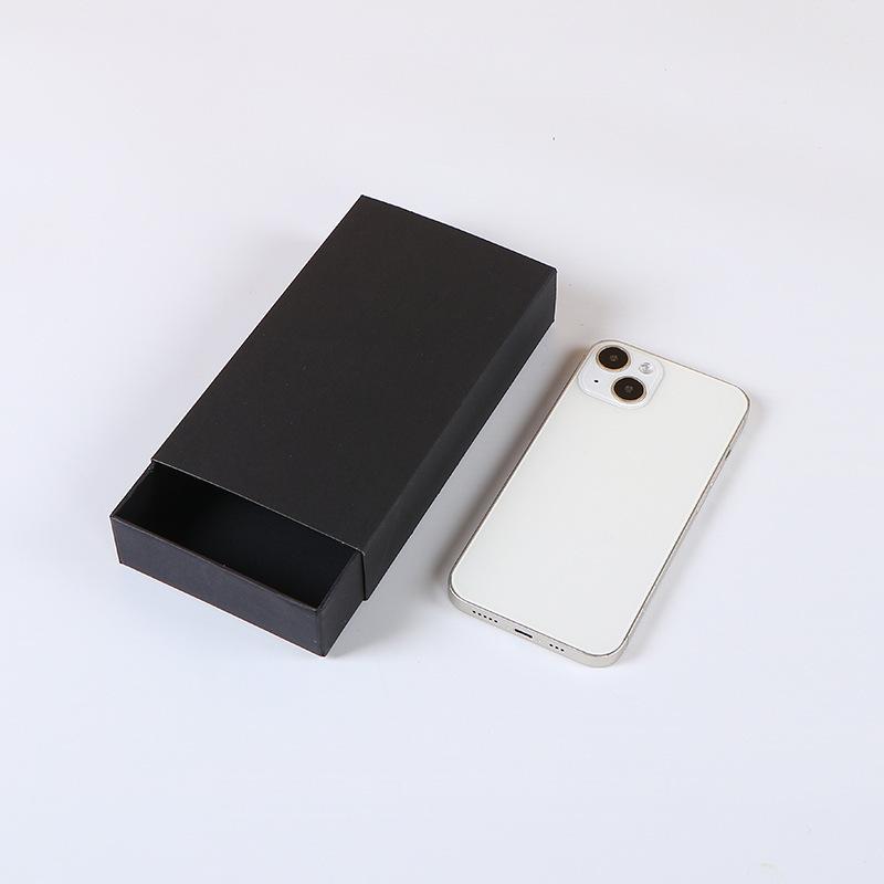 Creative Solid Color Thick Paper Drawer Jewelry Packag Box Greeting Card Necklace Bracelet Gift Package Paper Box Rectangular Transparent Gift Boxes