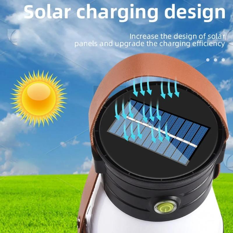Solar Lights Portable Camping Lamp Camping Tent Outdoor Lighting Rechargeable Emergency Lamp Pendant Lamp Portable Camping Light