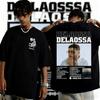 2025 Summer Rapper Delaossa Album Tour Merch 100% Pure Cotton Printed T-shirt for Men 90s Retro Comfort Short Sleeve Streetwear