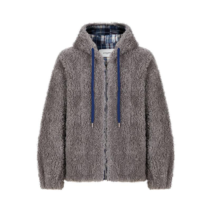 

JOZ ANNAQU Women s Plaid-Lined Hooded Winter Coat M