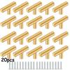 20pcs Single-Hole Black Cabinet Knobs And Handles, Suitable for Drawers And Cabinets in Kitchens And Bathrooms