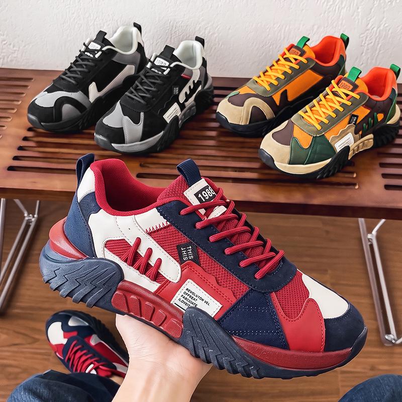 Men 's Casual Four Seasons Fashion  Students Comfortable Sneakers Boys Trending Soft Sole Breathable Shoes