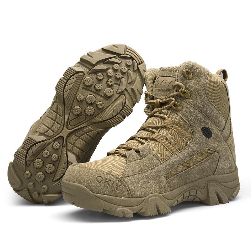 Men Tactical Boots Mens Desert Work Safety Shoes Climbing Hiking Shoes Ankle Men Outdoor Boots