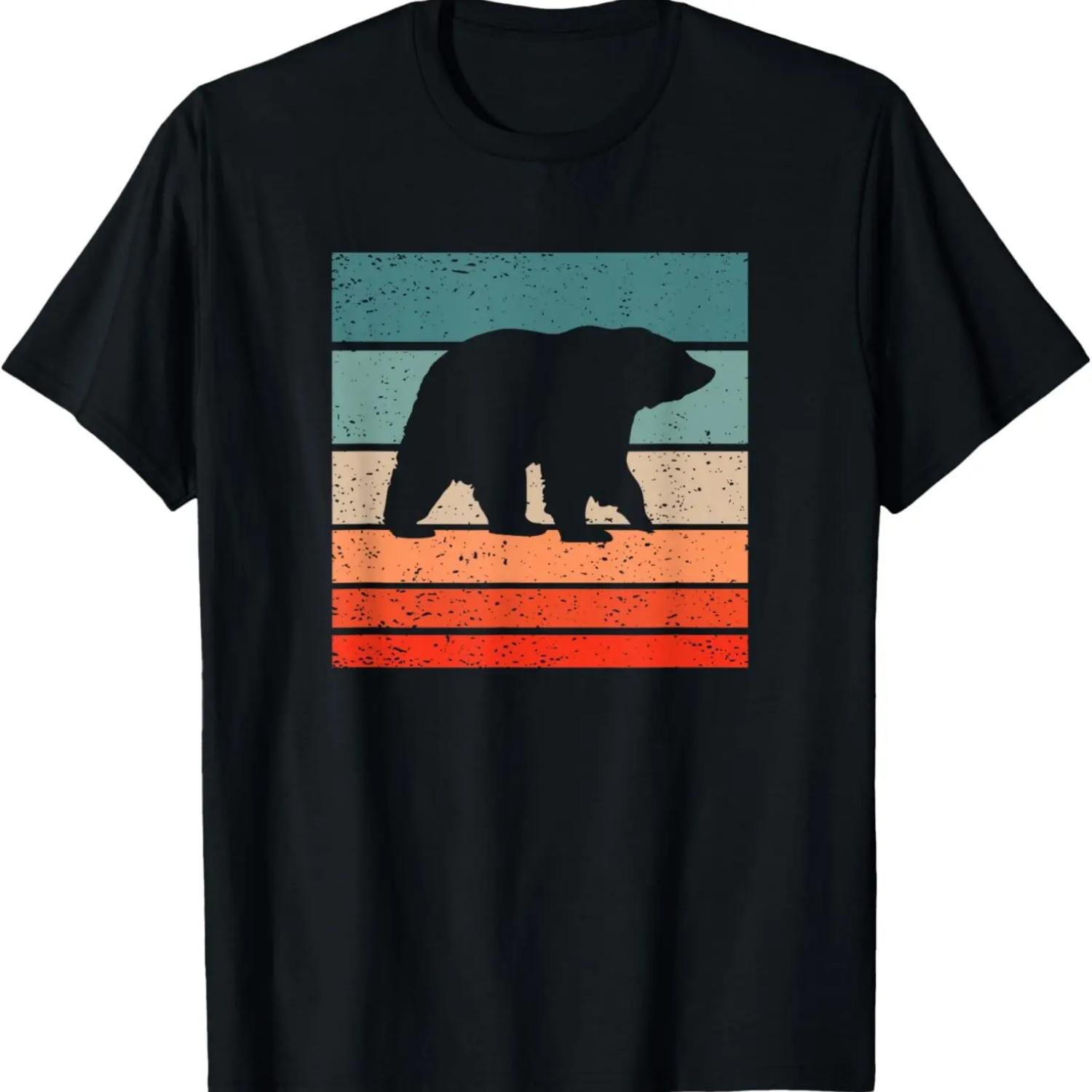 Bear Retro Style Vintage T-Shirt S