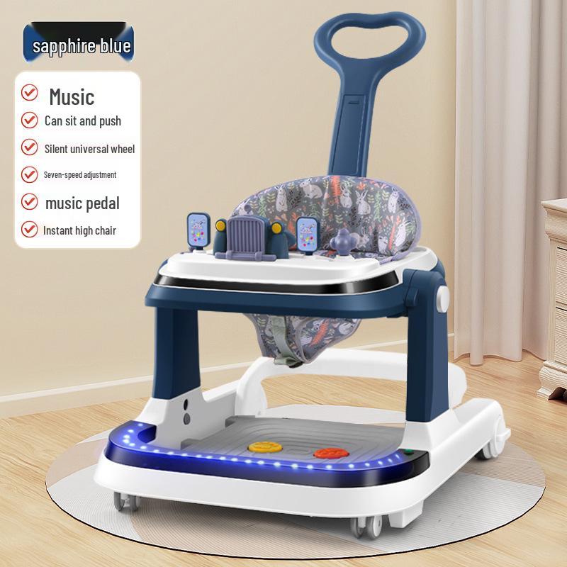 Rechargeable Remote-Controlled Baby Walker Car with Anti-Rollover Safety