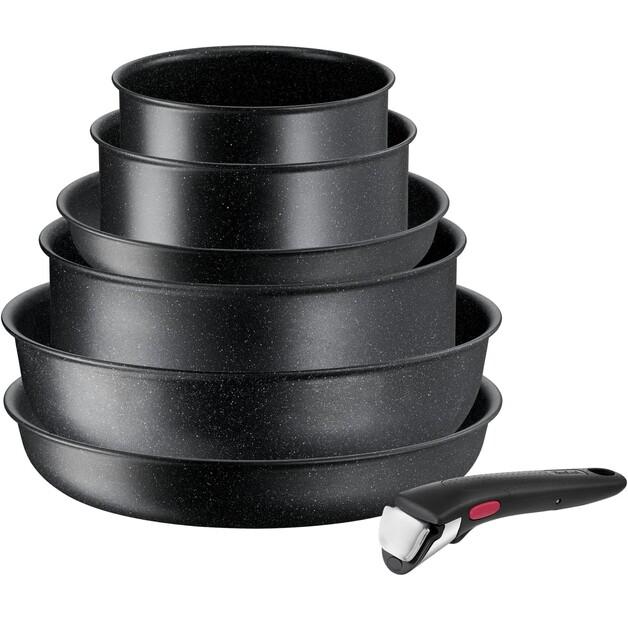 Набор посуды Tefal Ingenio Black Stone, 7 предметов (L3998702)