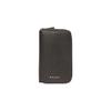 Versatile Zipper Closure Logo Embossed Leather Key Pouch Men Accessories Black 6303000