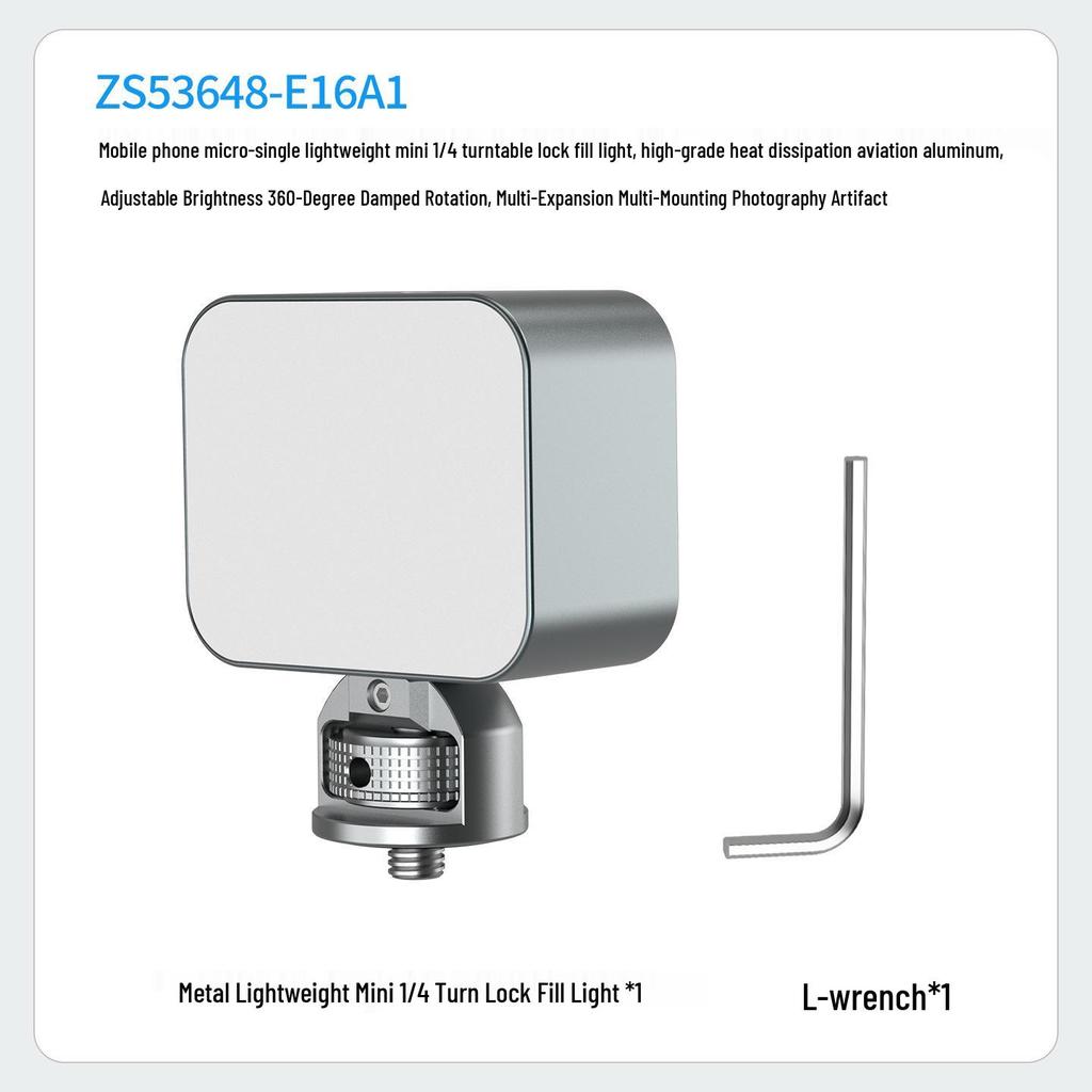 Compact Rechargeable Fill Light with Adjustable Brightness for Mobile Live Streaming and Selfies