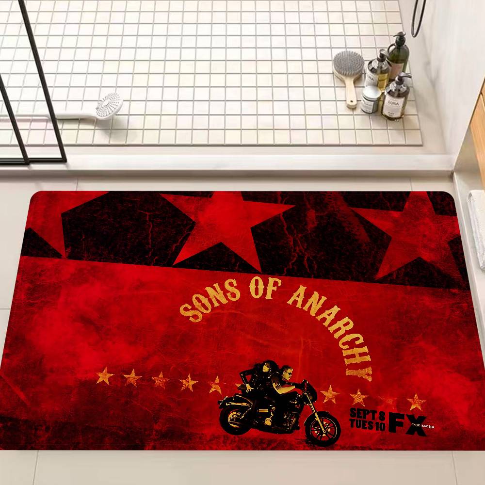 Son Of Anarchy American Crime Tv Floor Mat Kids Room Bedroom Decoration Balcony Anti-Slip Doormat Living Room Welcome Rug