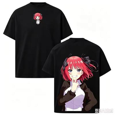 Hot Sale Anime The Quintessential Quintuplets Nakano Nino Print T‑Shirt Men Women Harajuku Y2K Gothic Cotton Oversized T-shirt