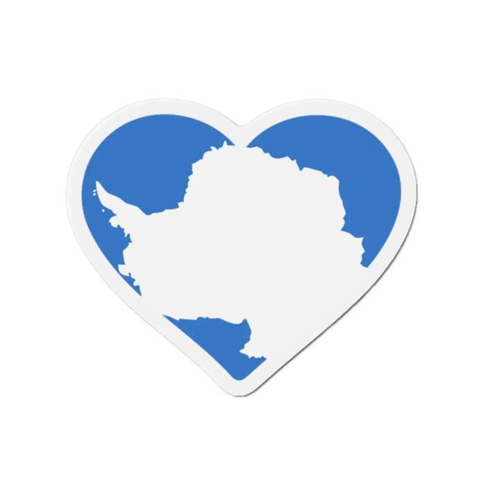 Aimant Coeur Drapeau Antarctique - Multicolore - 8 cm - 50 pièces - Résine synthétique - Mixte