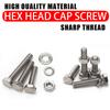 535-piece Hexagon Head Bolts, Nuts and Flat Washers Kit, M3/M4/M5/M6 Heavy Duty Stainless Steel Full Thread