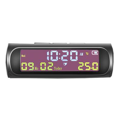 TPMS Look Solar Digitaluhr für Auto mit LCD Anzeige für Zeit Datum Temperatur im Auto für Außenbereich Persönliche Autoteile Dekoration