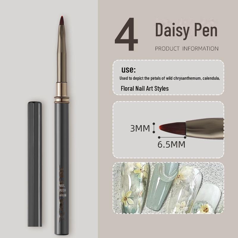 Japanese Professional Nail Art Brush Set for Gradient, Line, and Flower Painting