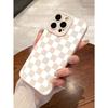 Black and White Checkered Pattern Phone Case Suitable for iPhone 16 15 14 13 12 11 Pro/Max/Plus Shockproof Back Cover