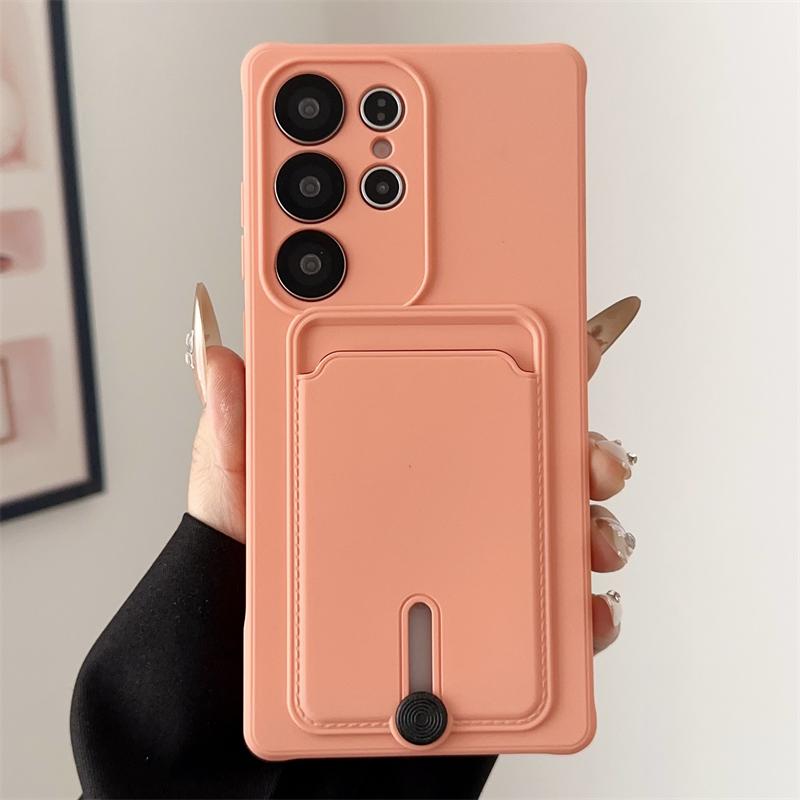 Miękkie silikonowe etui do Samsung S25 S24 S23 S22 S21 Ultra Plus FE Etui portfel z miejscem na karty do Samsung A56 A55 A72 A36 A53 A35 A54