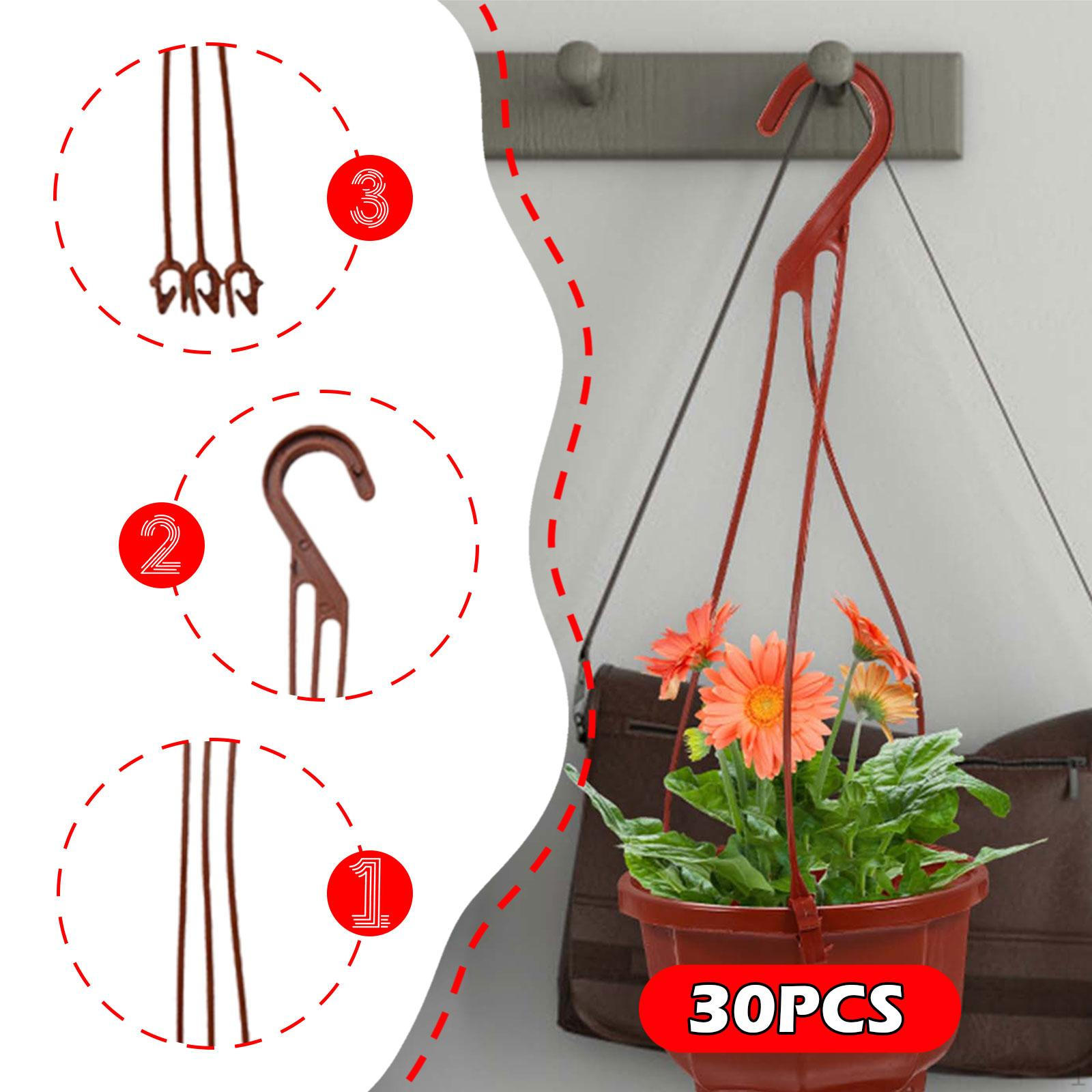 30 Assorted Hooks for Holding Planters And Flowers Outdoors