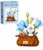 Construction Blocks Flowers Bouquet In a Basket 429 Pieces Plant Decoration