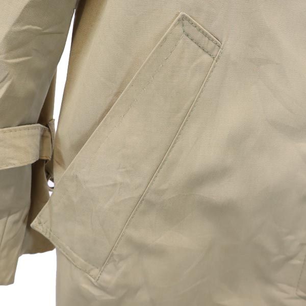 LONDON FOG 80s Vintage Long Sleeve Trench Coat 8 Khaki Back Check Women Used