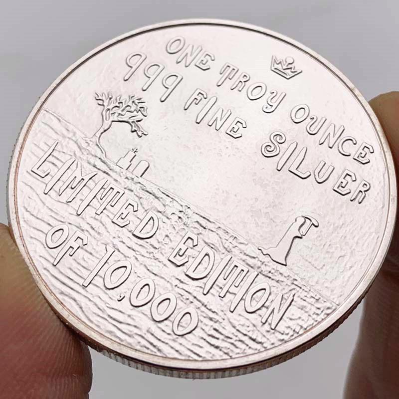 Halloween in Europa und Amerika, Zauberer, Skelette, versilberte bemalte Gedenkmünzen, Reliefs, Krieger, Krieger, Dunkle Ritter Münzen