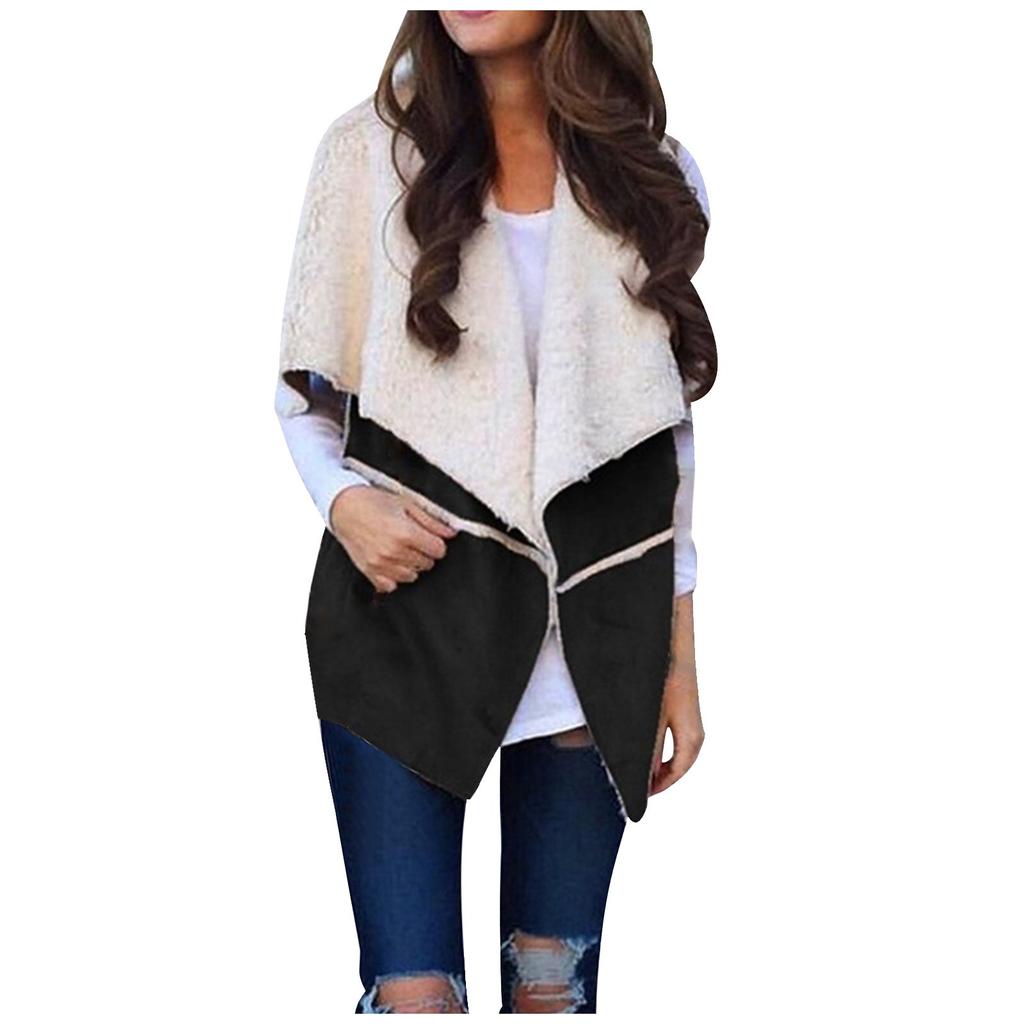 Womens Vest Winter Warm Hoodie Outwear Casual Coat Faux Zip Up  Jacket