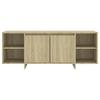Vidaxl Szafka Pod Tv, Dąb Sonoma, 130X35X50 Cm Materiał Drewnopochodny