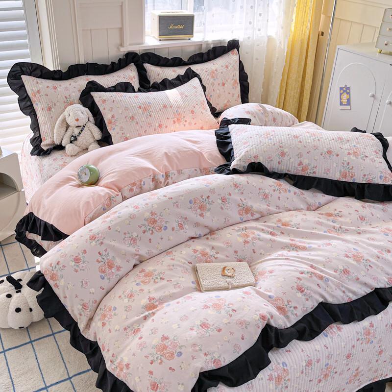 Lilang Hepburn Style Double-Layer Gauze Bedding Set