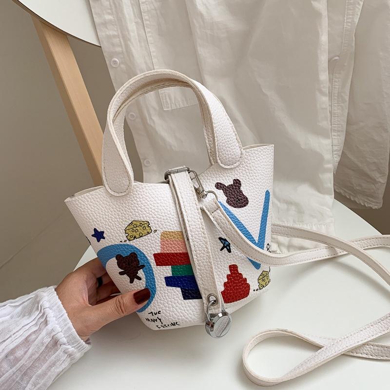 IELGY ladies bag printed crossbody shoulder portable fashion all-match casual trend bag