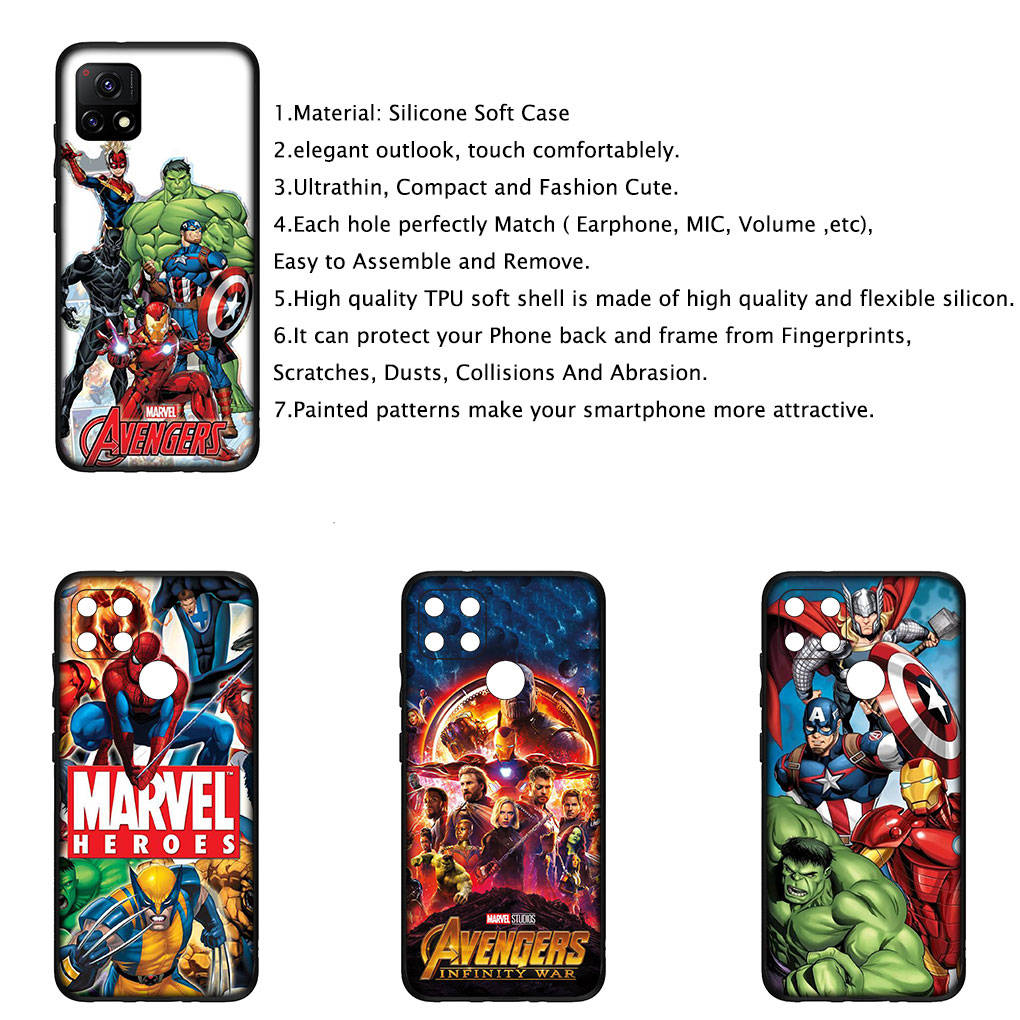 Cover for iPhone 16 15 Xiaomi Redmi Note 14 13 12 11 Pro Max X 16e Samsung Galaxy S25 S24 S23 Moto OPPO Huawei Hulk Marvel Spider Iron Man Phone Case