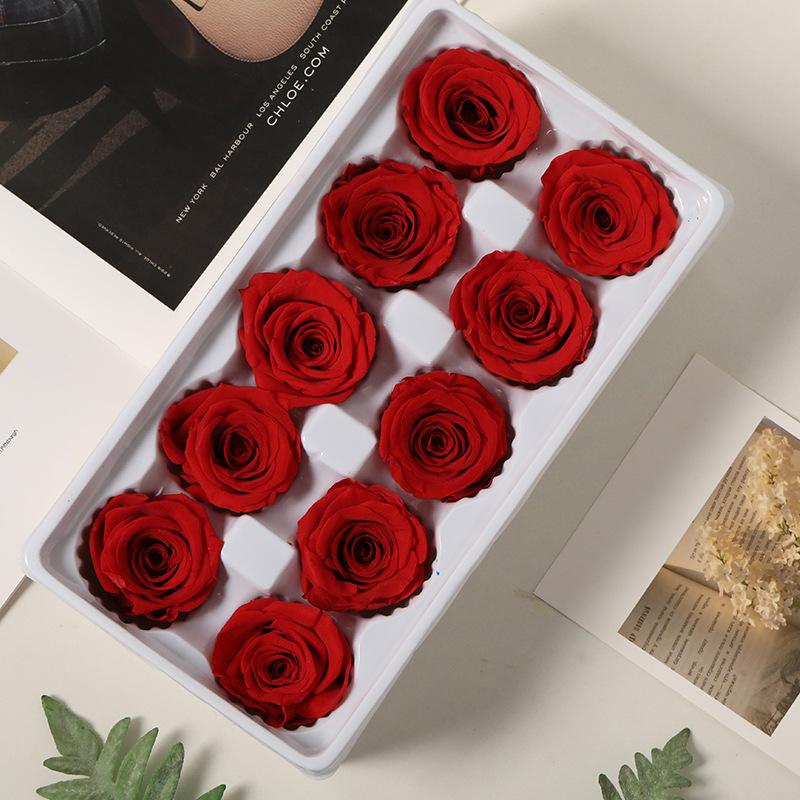 Grade B 3-4 Roses 10 Flowers Dried Flowers Unicorn Valentine's Day DIY Gift Box Material Pack Immortal Flower Bouquet