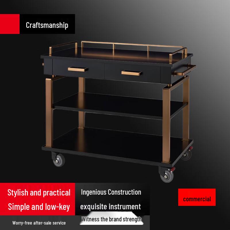 

Роскошная 2-ярусная сервировочная тележка с ящиками