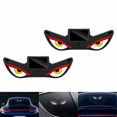 Blinking Moving Eyes Car Ambient Light Suction Cup Mount Anti-Rear-End Light  Car Triangle Window