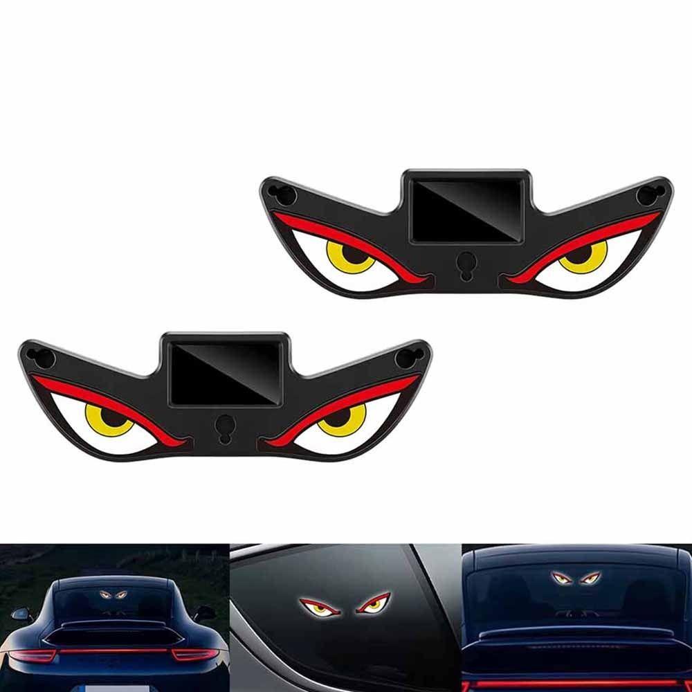 Blinking Moving Eyes Solar Demon Eye Light Anti-Rear-End Light  Universal Car Fit