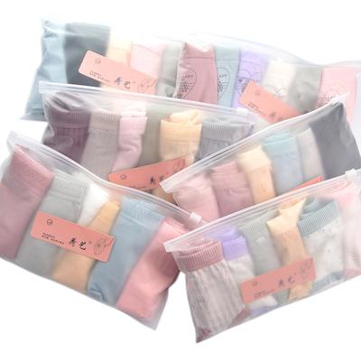 6 Pcs Soft and Breathable High Quality Comfort Multi Pack Ladies Panties Mid-waist Student Panties Female Cotton Girls Panties Pure Cotton Large Size