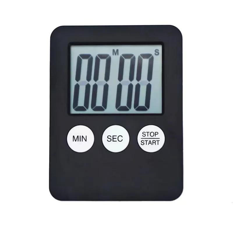 DIYWORK Wecker, quadratisch, großer digitaler LCD-Bildschirm mit Magnet, Countdown-Countdown, dünn, schlicht, modisch, für die Küche, Kochtimer