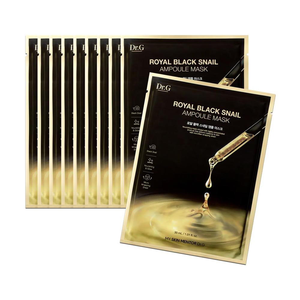 Dr.G Royal Black Snail Ampoule Mask 10 Sheets 10 Sheets