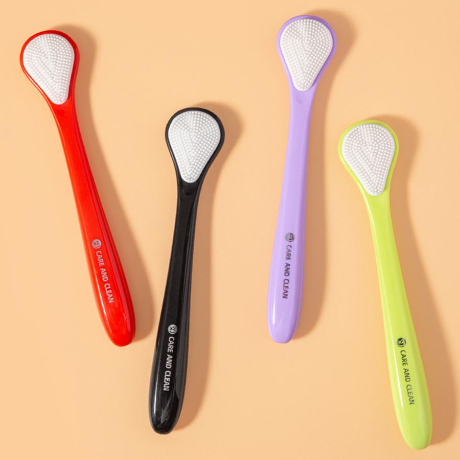 1/2/4Pcs Tongue Scraper Double Sided Tongue Cleaner Brush for Fresh Breath Oral Hygiene