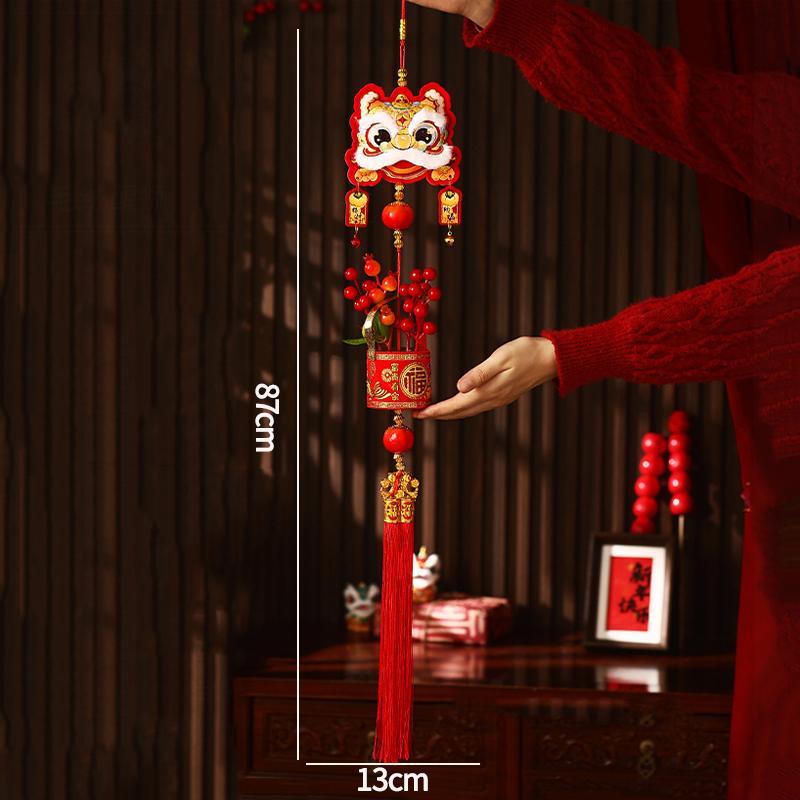 Horse Year Pendant With Tassel  Chinese New Year Hanging Decoration  Spring Festival Cute Horse Hanging Ornament