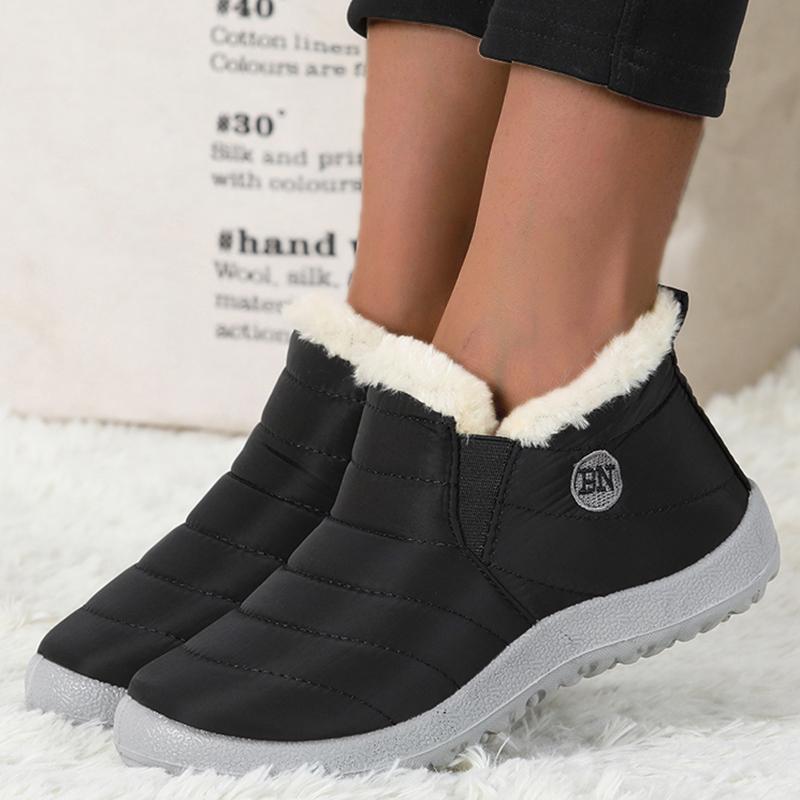 Sneakers Women Waterproof Winter  Shoes Footwear Chunky Sneakers Solid Shoes For Women Outdoor Thick Fur Shoes Woman Mujer