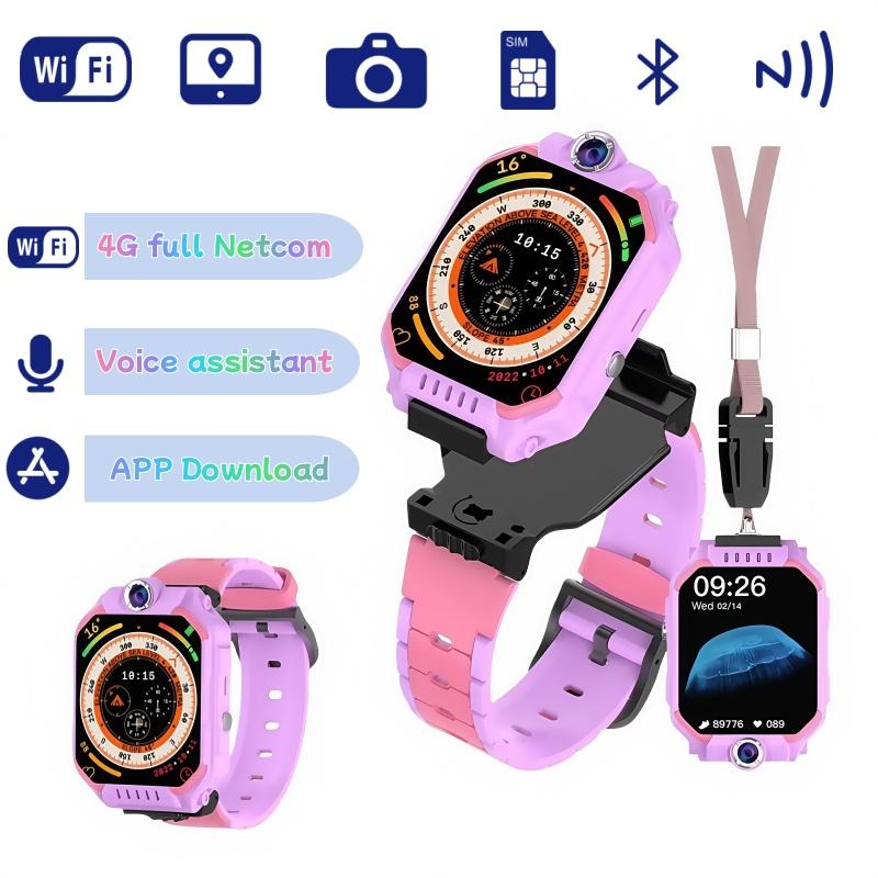 New 4G  Kids C68 GPS WIFI Video Call SOS Waterproof Kids Smartwatch Camera Monitor Tracker Locate Mobile Watches