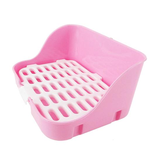 Маленькие домашние животные, хомяк, кролик, туалет, горшок, тренажер, фиксируемая клетка, лоток, ящик для мусора розовый