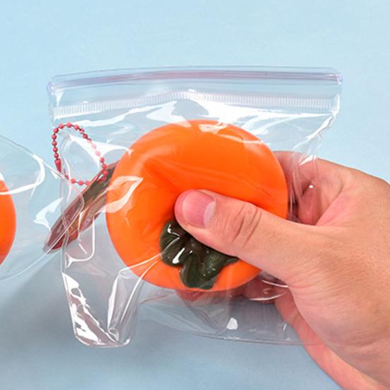 Simulation Persimmon Squeeze Toy Slow Rising Stress Relief Realistic Persimmon Squeeze Toy Soft Stretchy Fake Fruit Decompression Toy
