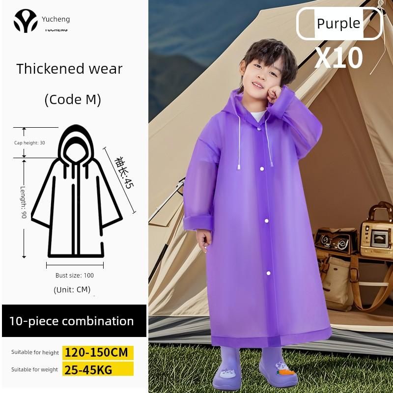 Portable Thickened Kids Raincoat for School Travel