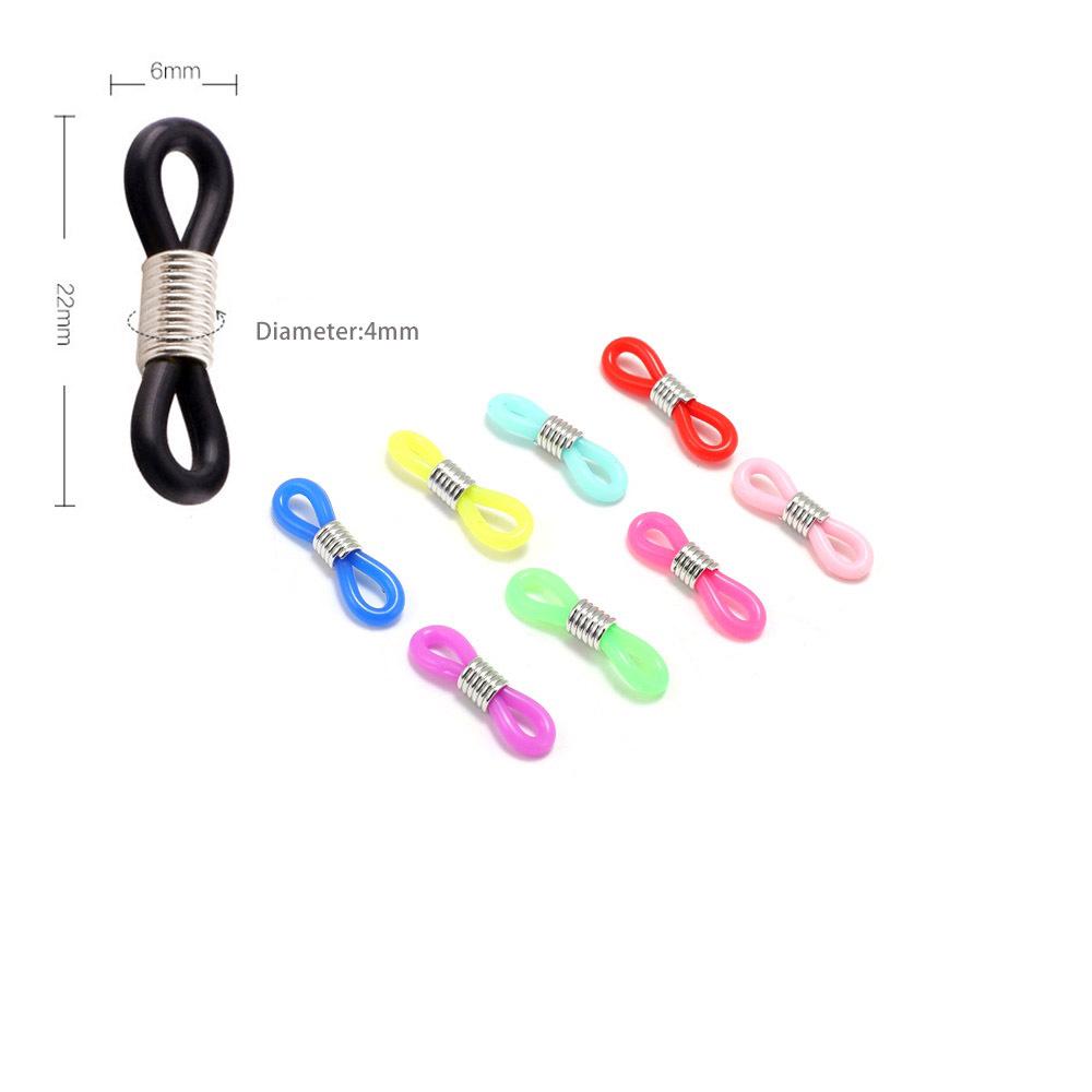 DIY Eyeglass & Mask Chain: Anti-loss Figure 8 Candy Color Rubber Link