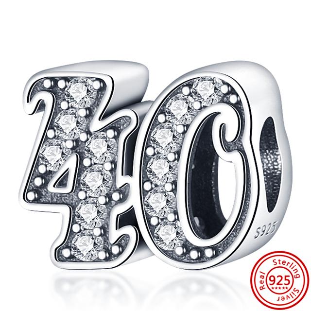 Buy 2022 New 925 Silver 13 15 20 25 30 40th Anniversary Number