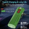 Multifunctional EDC Flat LED Flashlight with Green Beam Rechargeable RGB Side Light Outdoor Waterproof Lantern Camping Hiking